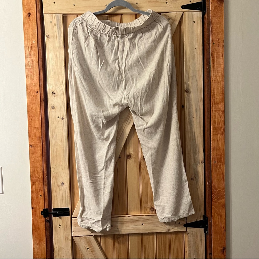 LIKE NEW✨Cropped Linen Pants - Picture 2 of 4